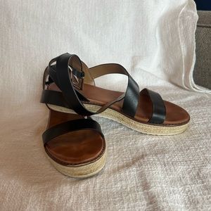 Nine West Black Espadrille Sandal Size 10